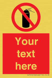 Custom prohibition no aerosol